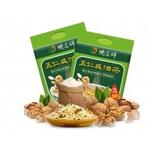 陕西特产五仁咸油茶面两连包共960g 陕西特产咸味油茶五谷冲饮营养早餐粉五仁咸油茶480g*2 