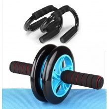 杜威克 健身套装 腹肌轮健腹轮 握力器 臂力棒 拉力器 腕力器S型俯卧撑支架家庭训练器材 七件套臂力器30KG