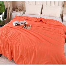 水帛夏季凉感夏被水洗冰丝夏凉被空调被夏天双人春秋薄被子被芯可机洗 橙色 200x230cm
