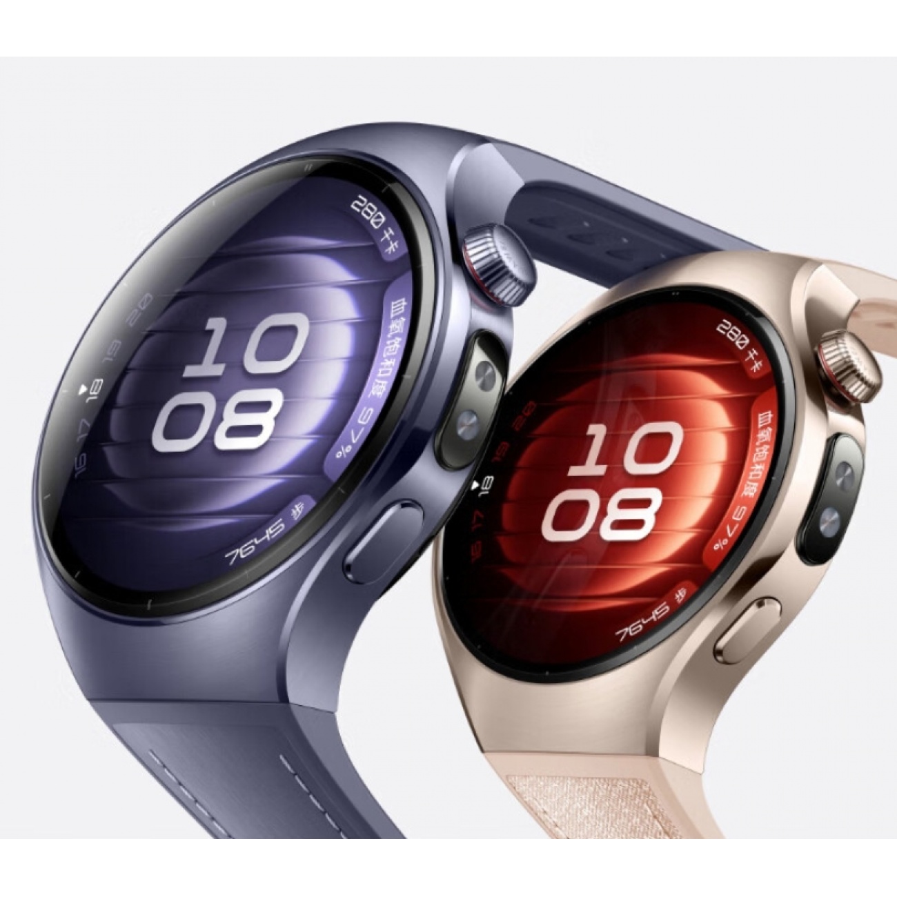  HUAWEI WATCH 5 46mm高端款航天级钛合金表壳木星棕素皮复合表带首创X-TAP智感窗eSIM通信华为智能手表